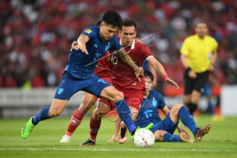 Timnas Indonesia bermain 1-1 melawan Thailand