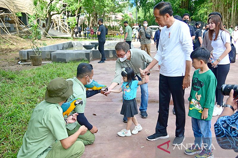 Presiden Jokowi bagikan momen momong dua cucu di media sosial