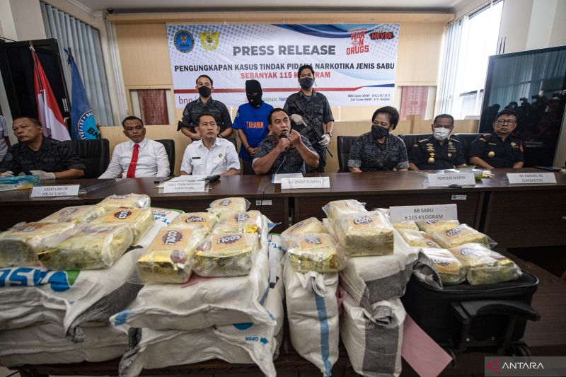 BNNP Sumsel Ungkap Kasus 115 kg Sabu