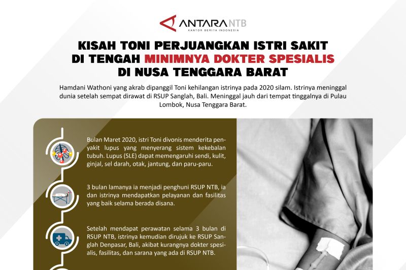 Kisah Toni perjuangkan istri sakit di tengah minimnya dokter spesialis di NTB