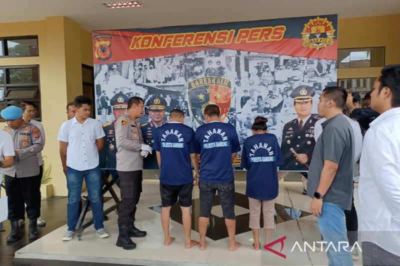 3 pengeroyok ODGJ dituduh penculik anak ditangkap Polresta Bandung