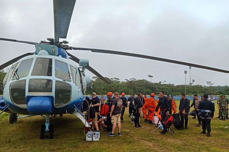 Lokasi titik kecelakaan helikopter Kapolda Jambi ditemukan