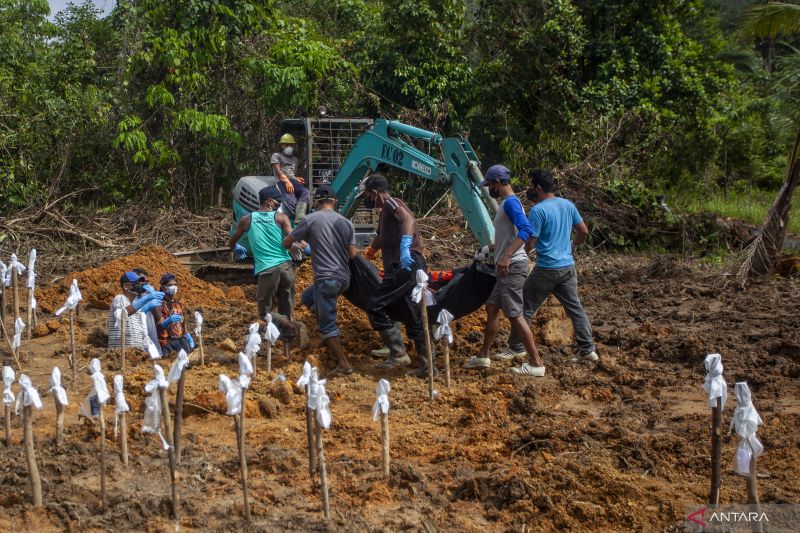 Korban jiwa akibat tanah longsor di Serasan capai 46 orang, sedang 9 orang belum ditemukan