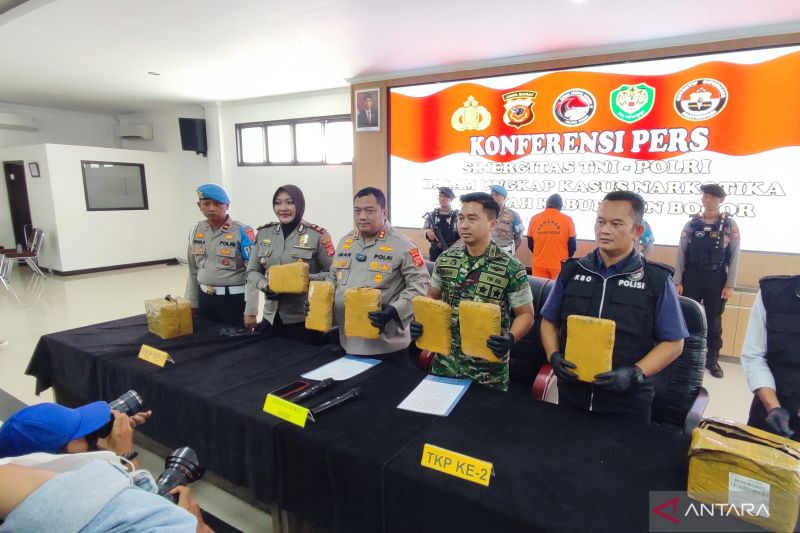 TNI dan Polri gagalkan peredaran ganja seberat 6,5 kilogram di Bogor