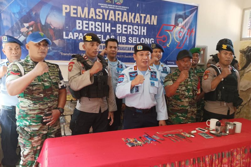 Lapas Kelas IIB Selong gelar razia gabungan bersama TNI dan Polri