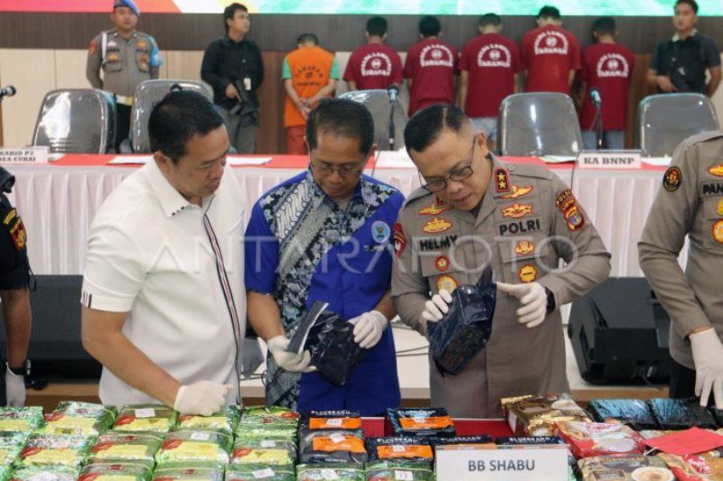 Rilis Kasus Narkoba Di Polda Lampung