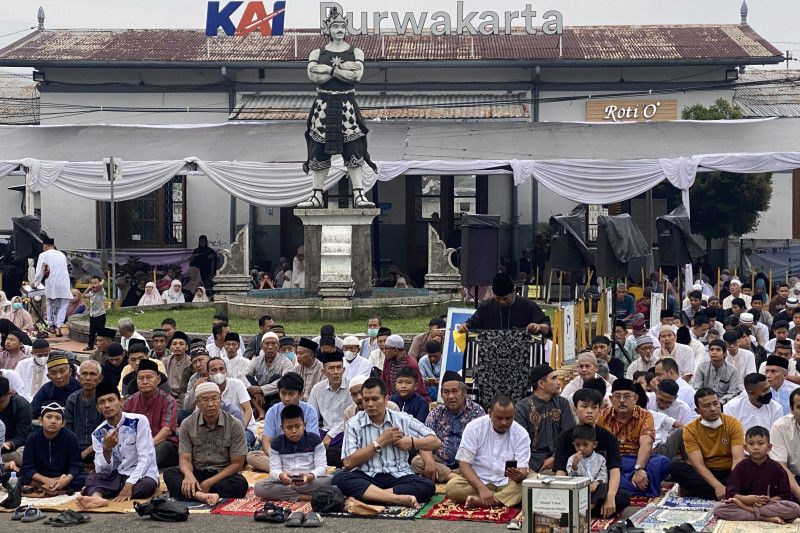 PD Muhammadiyah gunakan parkiran Stasiun Purwakarta untuk Shalat Id