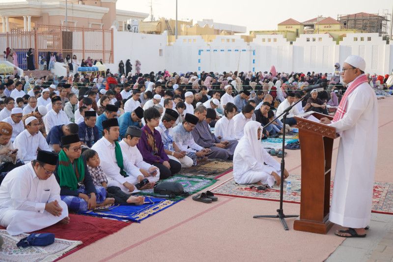 Ribuan WNI di Qatar gelar shalat Idul Fitri