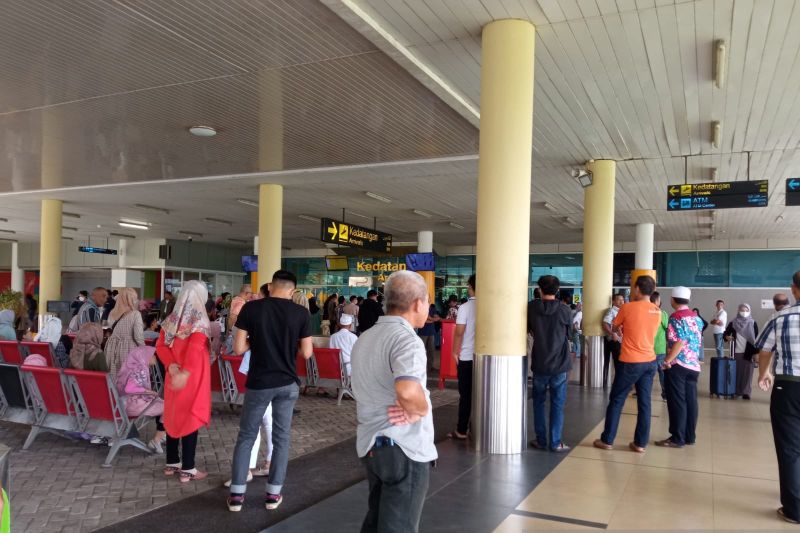 Penumpang di Bandara Jambi penghujung liburan mencapai 3.655 orang