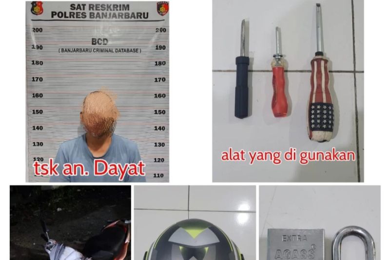 Viral di Media Sosial, Pencuri Spesialis Kotak Amal Masjid Ditangkap Polres Banjarbaru