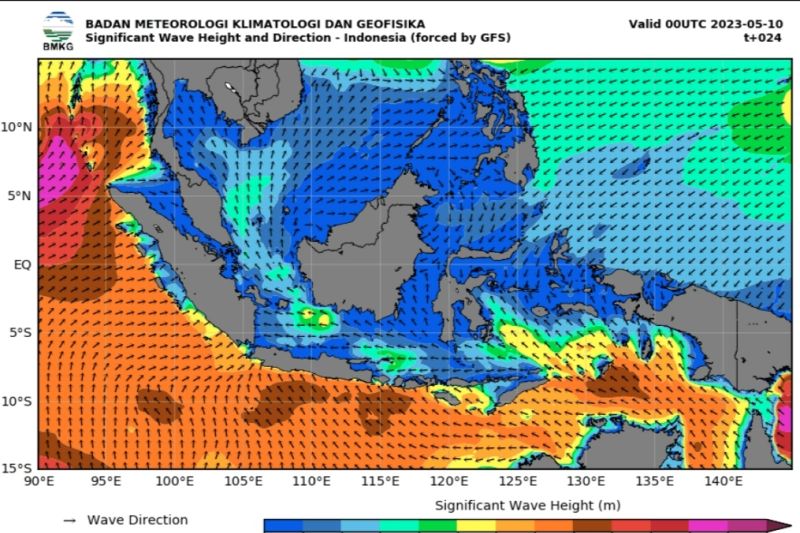 Gelombang hingga 4 meter berpotensi terjadi di perairan Indonesia