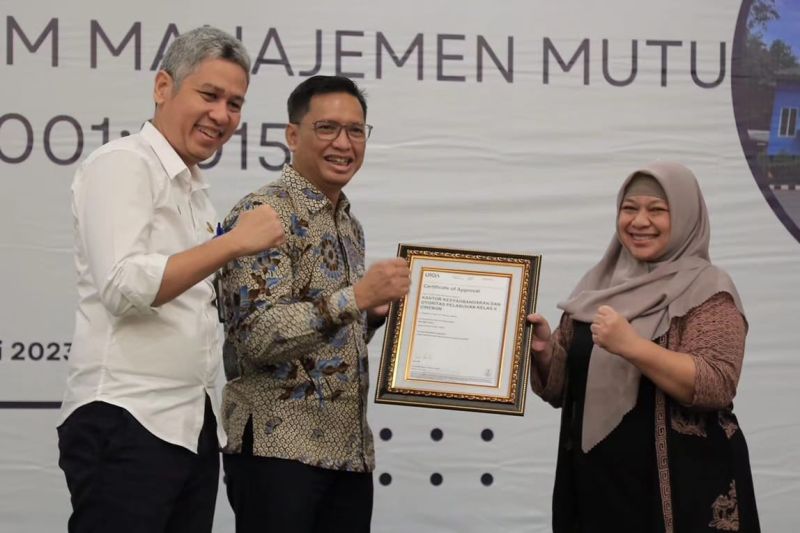 KSOP Kelas II Cirebon raih Sertifikat Sistem Manajemen Mutu ISO 9001:2015