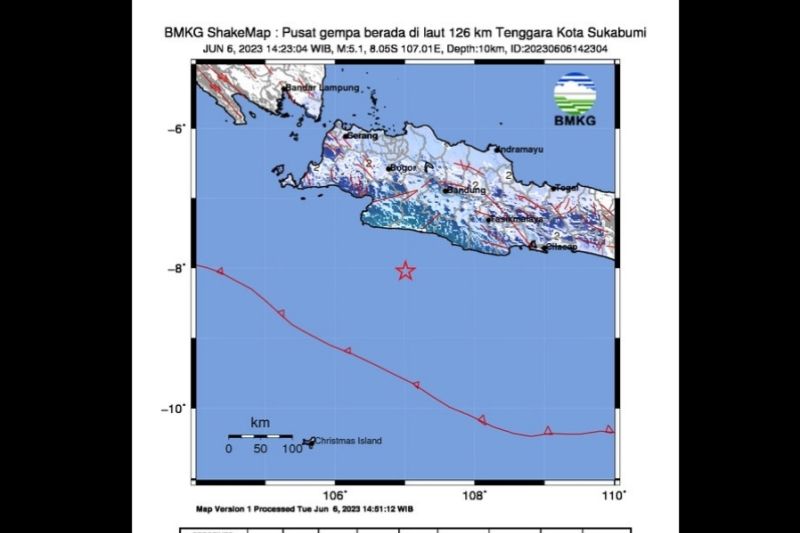 Aktivitas lempeng Indo-Australia picu gempa magnitudo 5,1 di Pantai Selatan Jabar