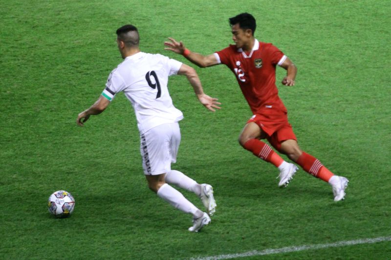 Timnas Indonesia bermain imbang lawan Palestina di babak pertama