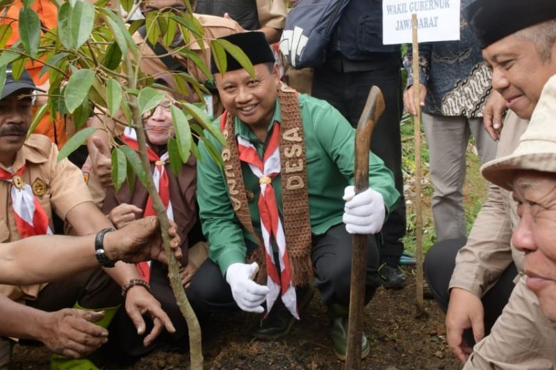 Wagub Jawa Barat tanam seribu bibit pohon untuk rehabilitasi lahan di Tasikmalaya