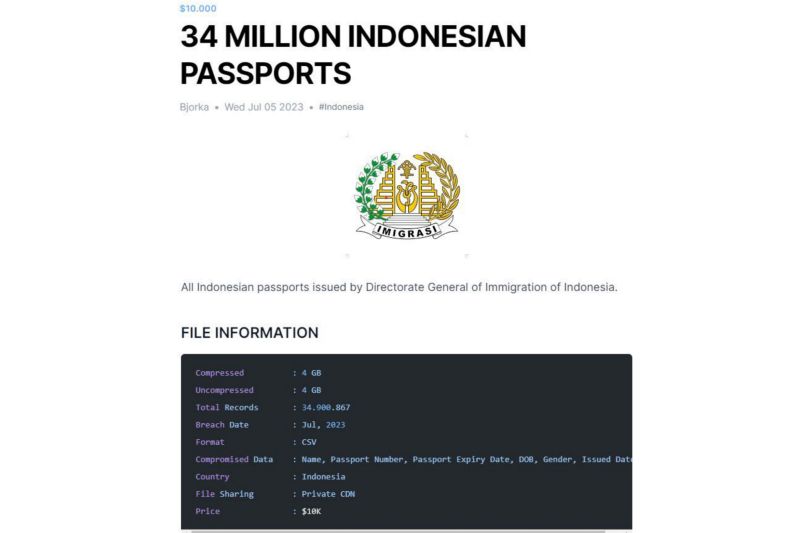 Kemenkominfo akan lakukan klarifikasi ke Imigrasi terkait dugaan kebocoran data paspor
