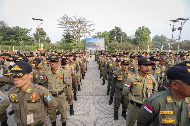 Kota Bandung kukuhkan 2.200 linmas untuk pengamanan Pemilu 2024