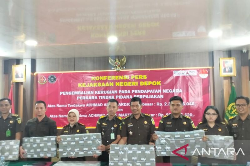 Kejaksaan Depok selamatkan uang negara dari kasus perpajakan Rp3,2 miliar