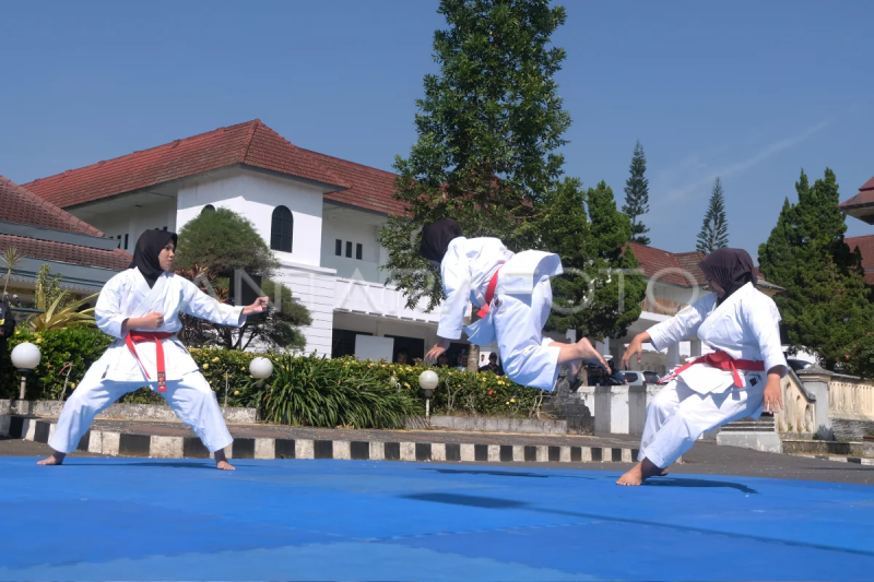 Unjuk ketrampilan atlet Karate