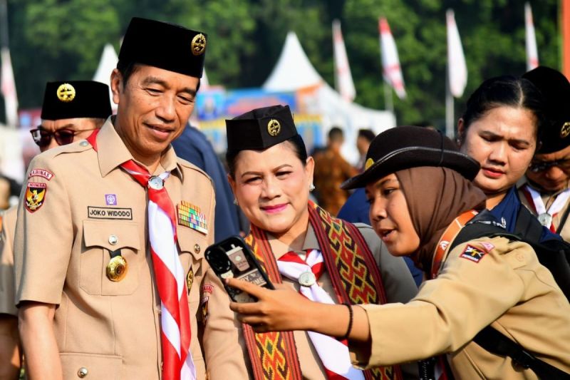 Presiden Jokowi Dan Ibu Iriana Meninjau Langsung Raimuna Nasional XII ...