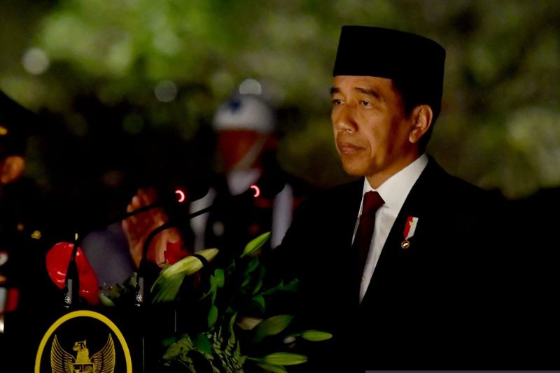 Presiden Jokowi pimpin apel kehormatan dan renungan suci
