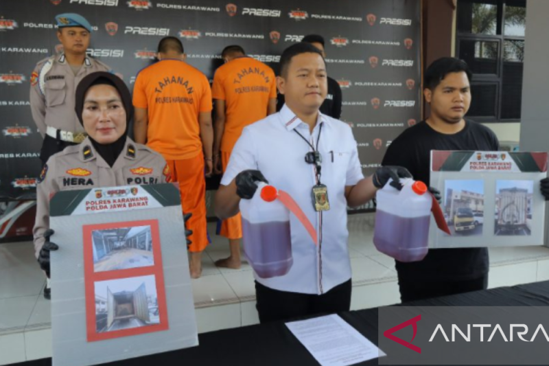 Polisi Karawang bongkar kasus penyalahgunaan solar subsidi 5.000 liter