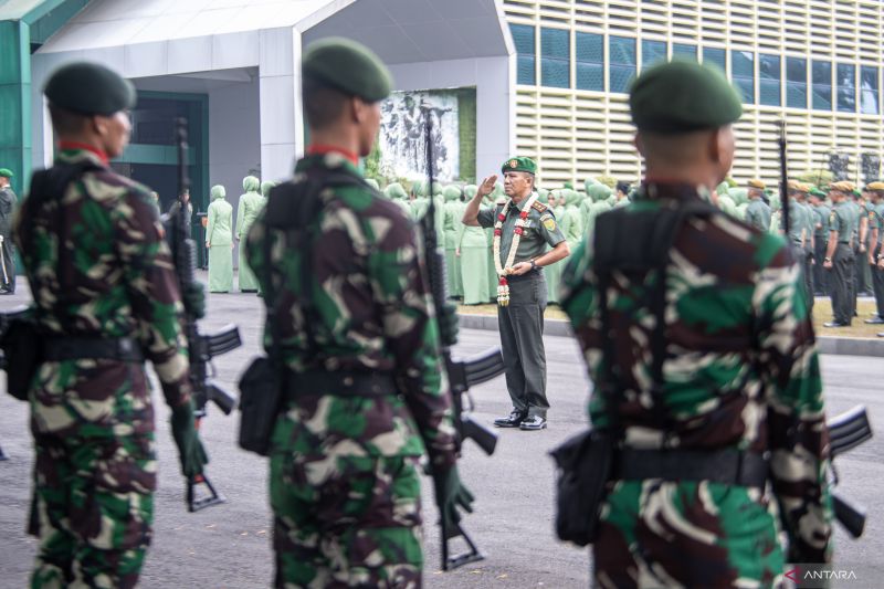 Penyambutan Panglima Kodam II Sriwijaya