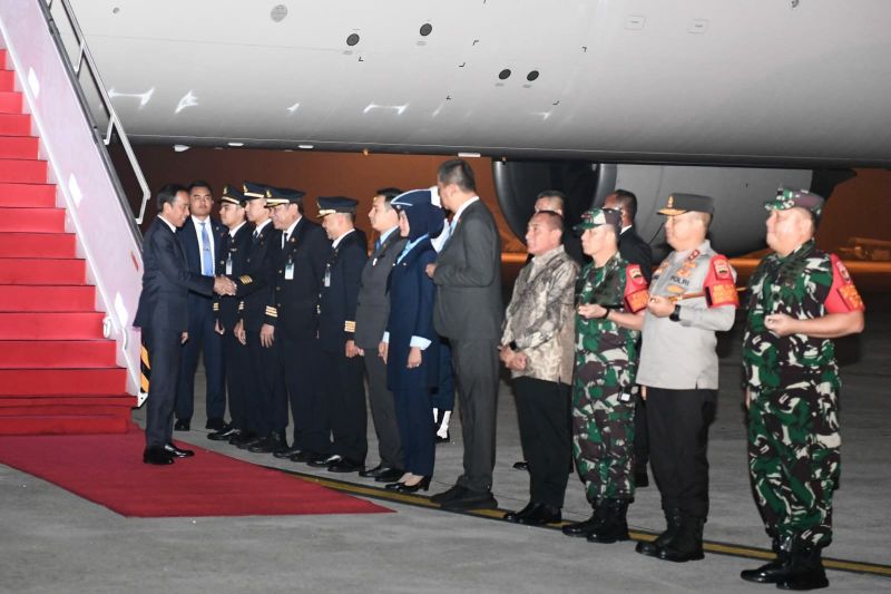 Presiden Jokowi tiba di Sumatera Utara usai lawatan ke Afrika