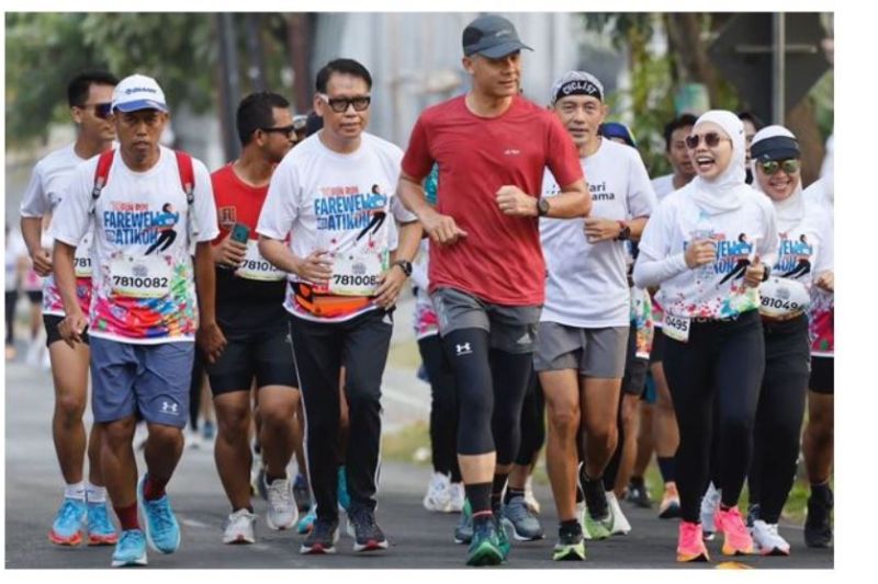 Siti Atikoh pilih nasi ikan jadi asupan karbohidrat sebelum ikut lari Borobudur Marathon