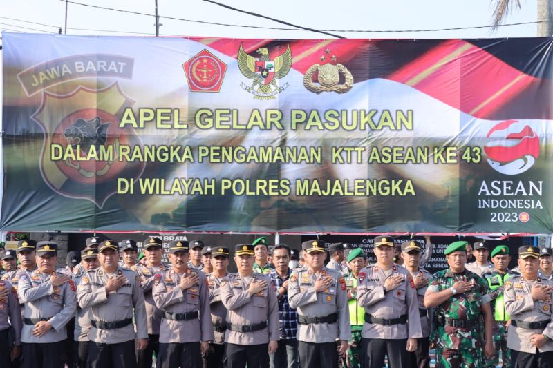 Polres Majalengka apel siaga pengamanan KTT ASEAN di Bandara Kertajati