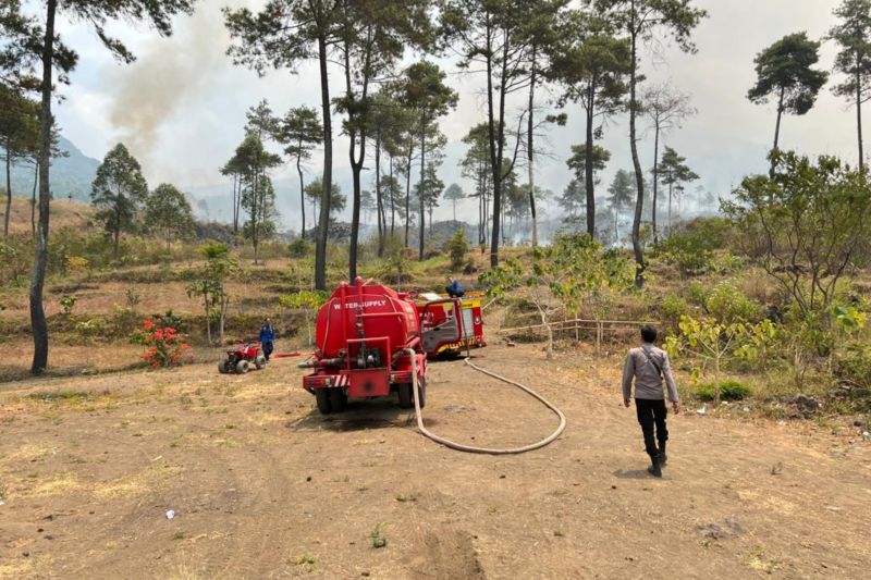 Polres Garut selidiki kebakaran hutan Gunung Guntur diduga disengaja