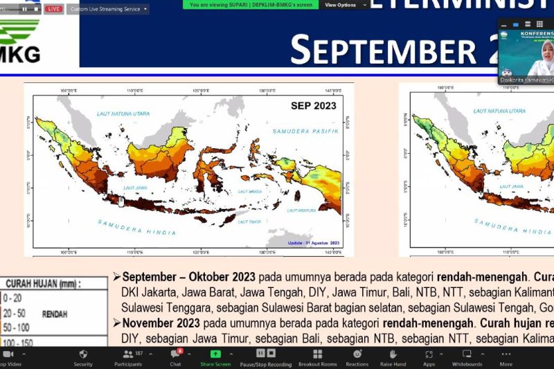 24 ZoM masuki musim hujan pada September 2023, termasuk Jabar