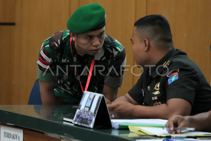 Sidang dakwaan kasus prajurit TNI bunuh tunangan