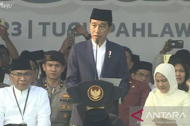 Prabowo disebut pertama dari jajaran menteri yang hadir pada Hari Santri oleh Presiden