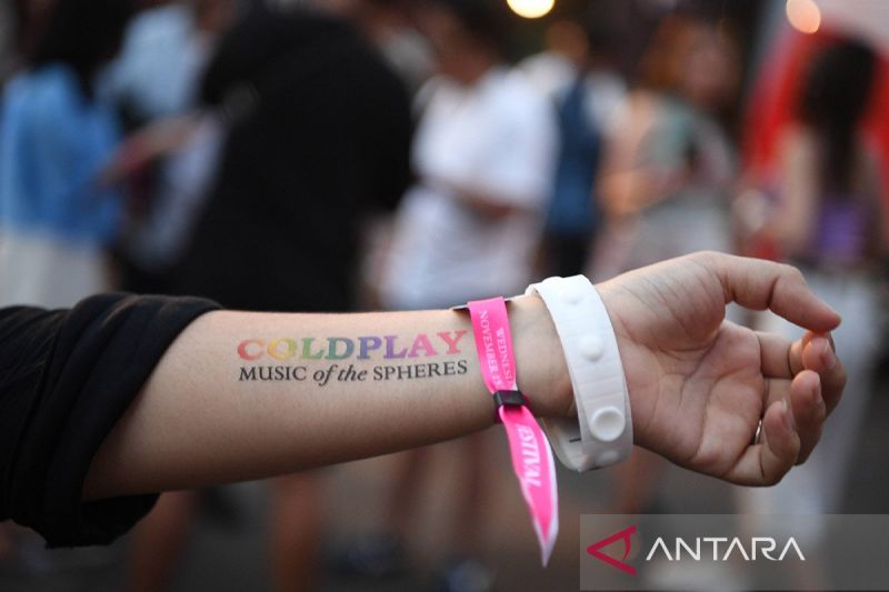 Jumlah resmi gelang Coldplay Xyloband yang dikembalikan penonton Jakarta 77 persen