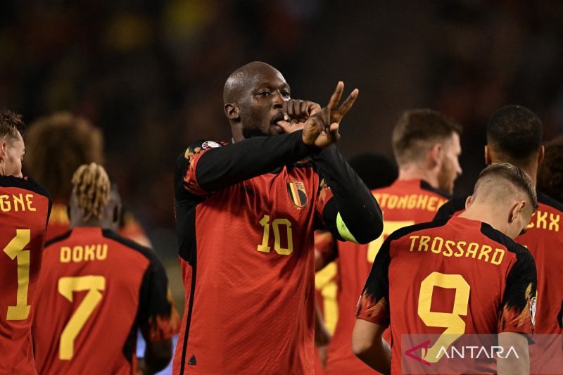 Romelu Lukaku sumbang empat gol saat Belgia menang 5-0 atas Azerbaijan