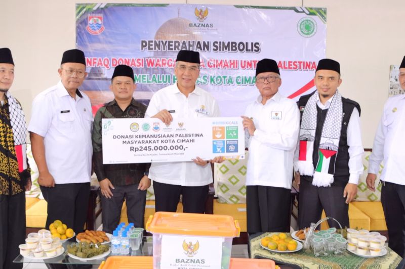 Pemkot Cimahi salurkan donasi Rp245 juta untuk Palestina