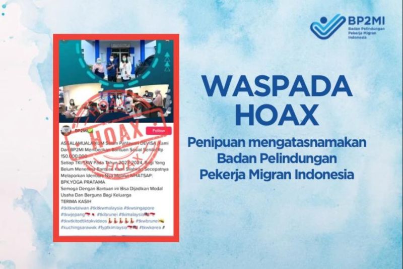 Berita hoaks soal bansos Rp150 juta untuk pekerja migran