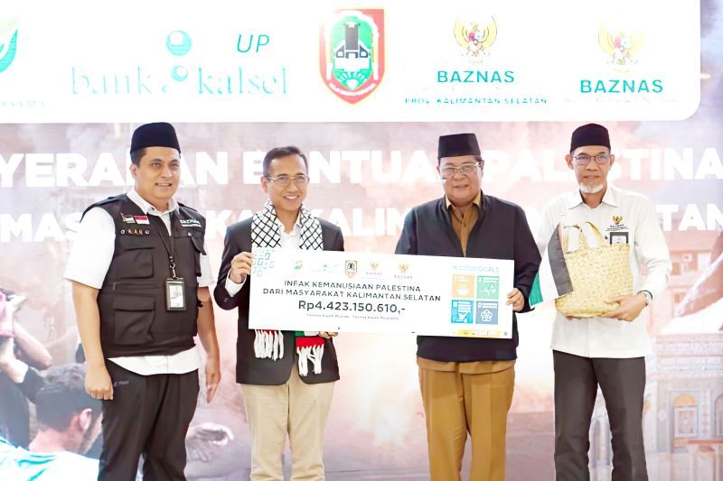 Gubernur Kalsel bantu Palestina Rp4,4 miliar melalui BAZNAS RI