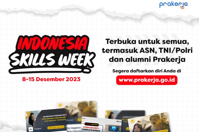 Program Kartu Prakerja gelar lagi Indonesia Skills Week, banyak pelatihan gratis