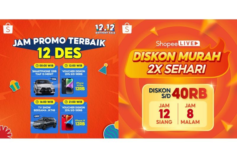 Inilah Rangkaian Promo Puncak Shopee 12.12 Birthday Sale - ANTARA News