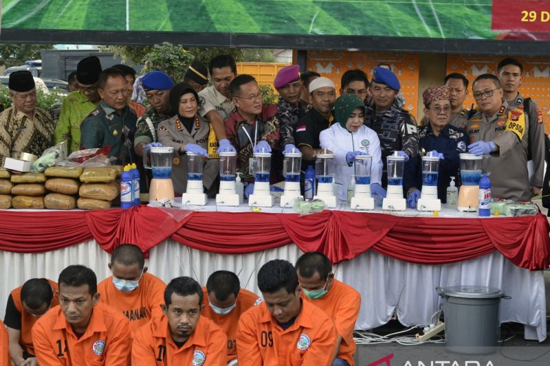 Pemusnahan barang bukti narkoba di Polda Lampung