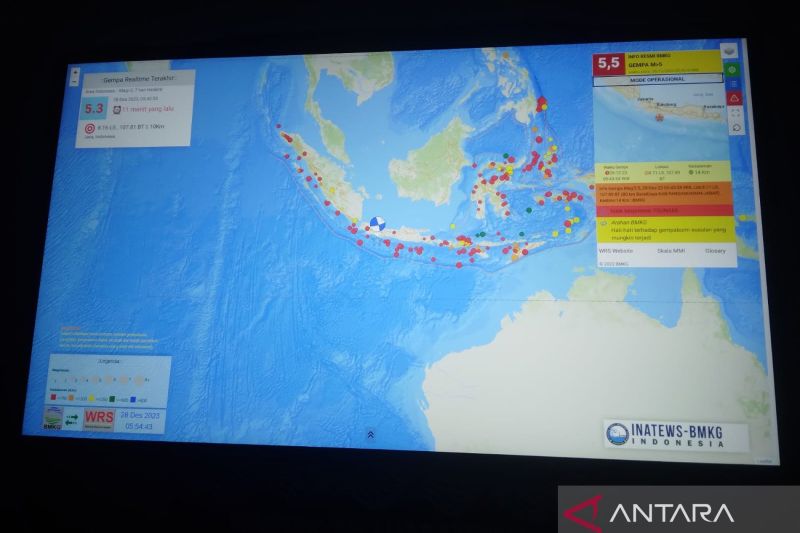 Kota Sukabumi memiliki alat deteksi gempa bumi bantuan BMKG