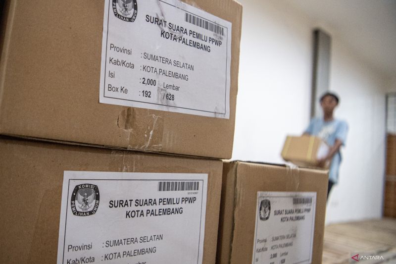 KPU Palembang terima surat suara Pemilihan Presiden 2024