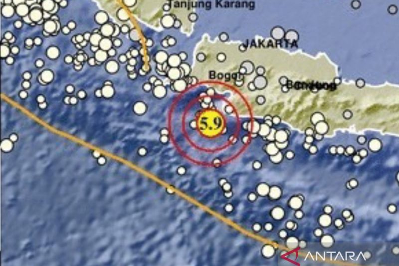 Gempa M 5,9 guncang Bayah Banten, dirasakan hingga Sukabumi