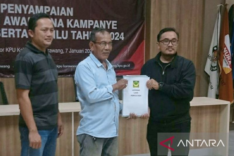 KPU Karawang sebut 18 parpol sudah sampaikan laporan awal dana kampanye pemilu