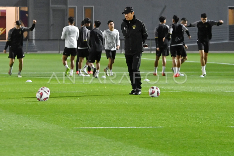 PIALA ASIA: Latihan Timnas Indonesia 