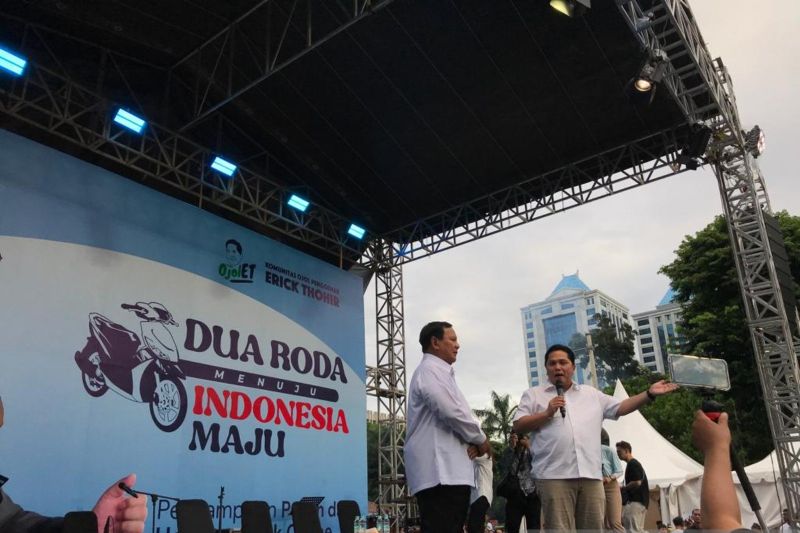 Prabowo terharu didukung komunitas ojolET di Pilpres 2024