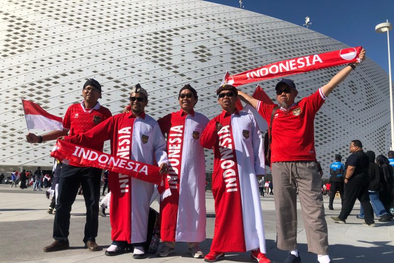 5.000 lebih suporter Indonesia mendukung timnas lawan Jepang