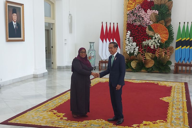 Presiden Joko Widodo terima kunjungan Presiden Tanzania di Istana Bogor